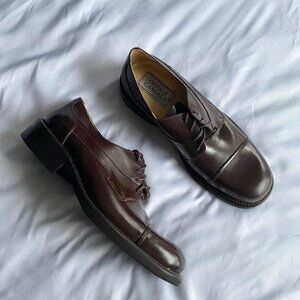 Vintage Office Casuals Brown Leather Shoes  Made in Brasil
